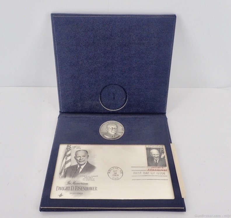 The Danbury WWII General Dwight D. Eisenhower 1st Day Issue Stamp with Comm-img-2