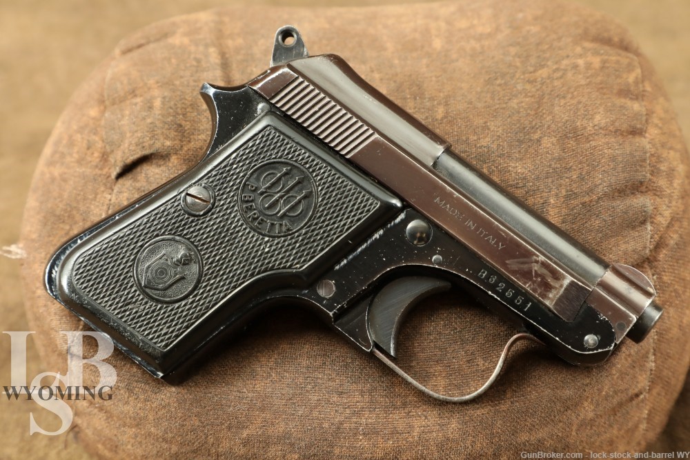 Italian Beretta Model 950 B 6.35mm .25 ACP Pocket Pistol 1964 C&R-img-0