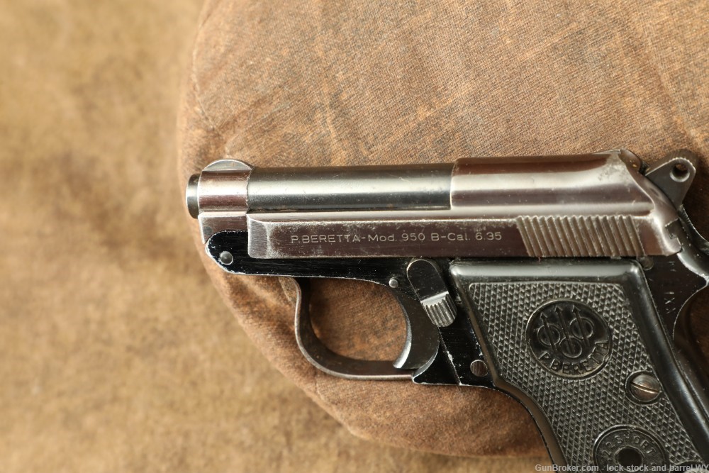 Italian Beretta Model 950 B 6.35mm .25 ACP Pocket Pistol 1964 C&R-img-16