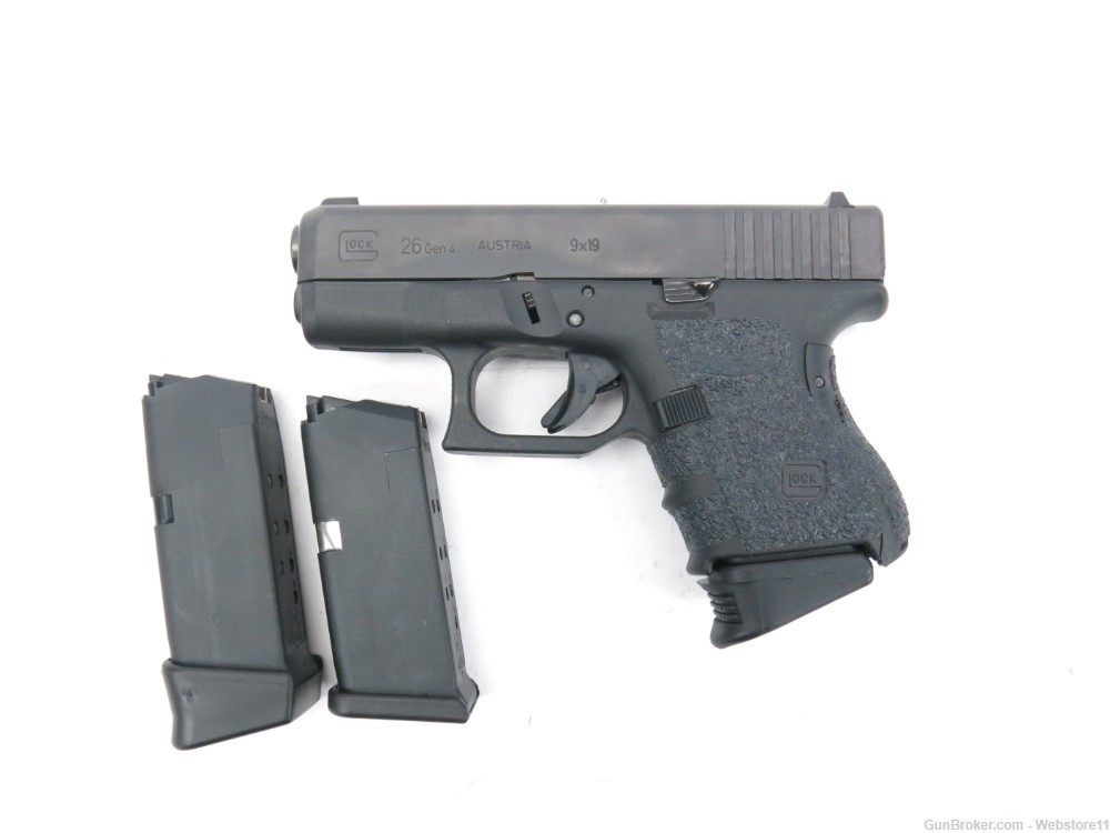 Glock 26 Gen4 9mm 3.5" Semi-Automatic Pistol w/ 3 Magazines & Hard Case-img-0