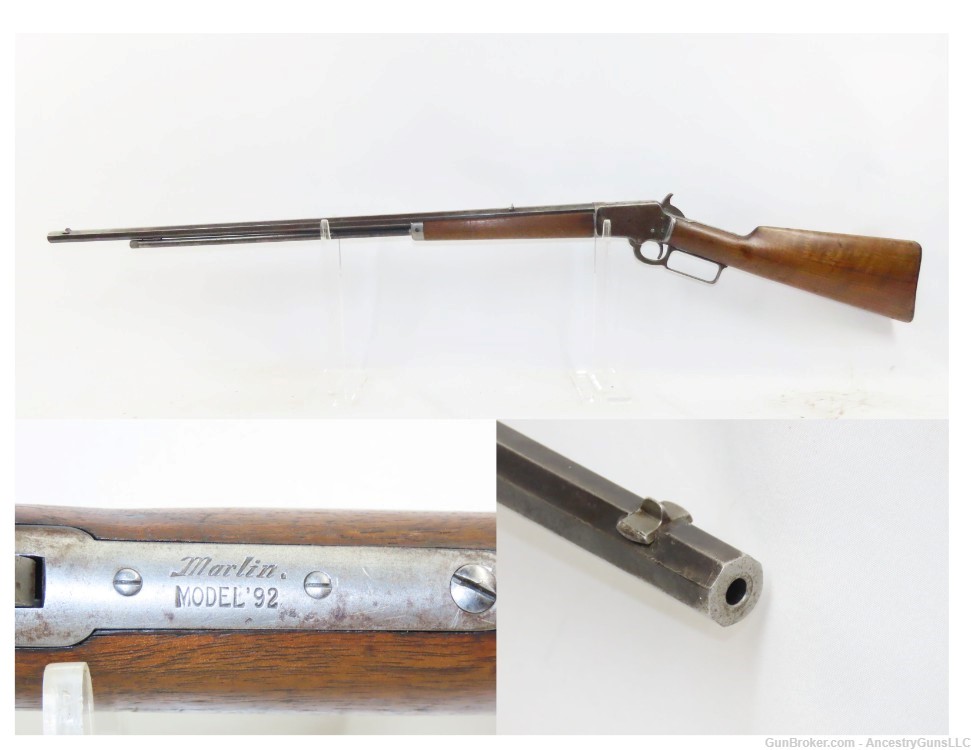 J.M. MARLIN Model 92 LEVER ACTION .22 RF REPEATING Rifle C&R 28 INCH BARREL-img-0