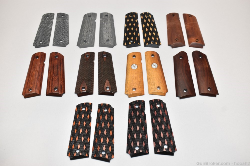 10 Sets 1911 Grip Panels Wooden Composite Maple Herrett Colt Please READ-img-0