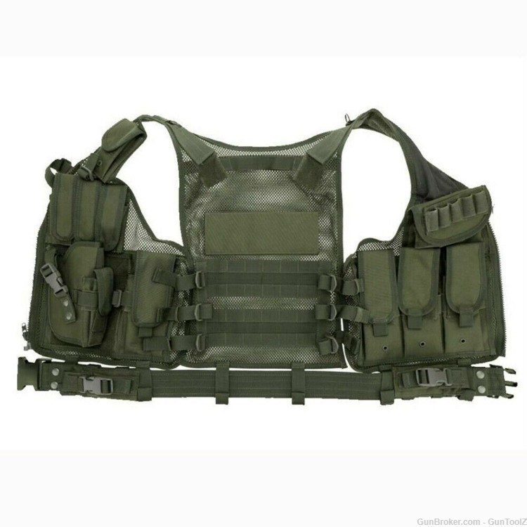 GTZ OD Green Tactical Crossdraw Assault Vest -GREAT QUALITY!LOW$$-img-3