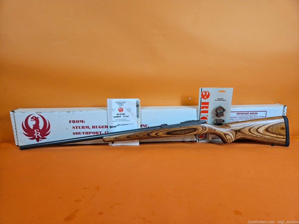 1996 Ruger M77 All-Weather 77/22 Stainless .22 Hornet 26" Varmint With Box-img-0