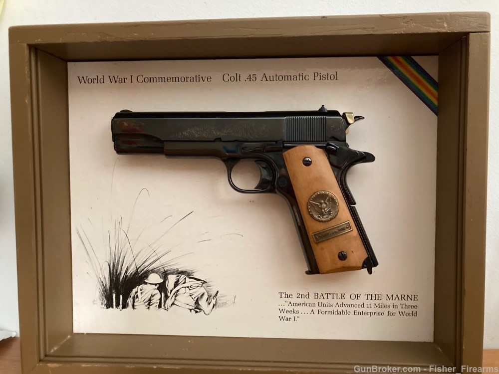 Colt 1911.45 ACP Blue 5"  WWI Commemorative Battle Of Belleau Wood  1967 -img-0