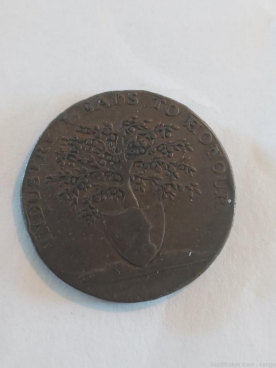 1796 Halfpenny PORTSEA TREE AND SHIELD * GREAT GIFT* (B4)-img-0