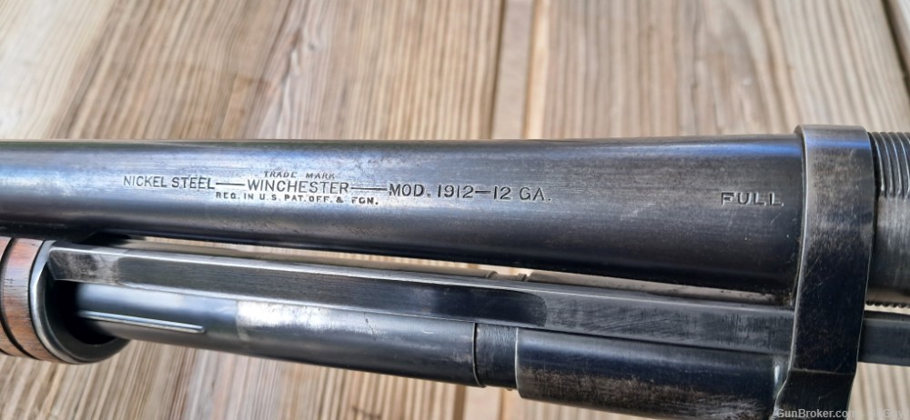 Winchester 12 pump 1917 nickel steel slam fire 30" full 12ga-img-11