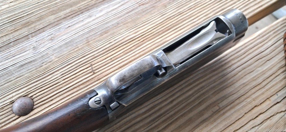 Winchester 12 pump 1917 nickel steel slam fire 30" full 12ga-img-9