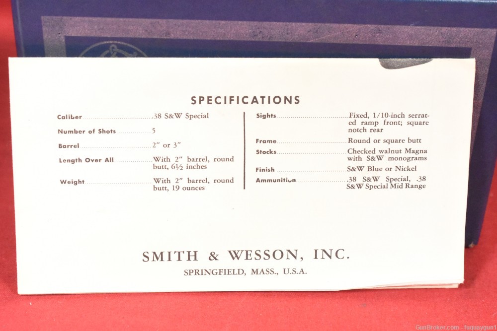 S&W Model 36 38 SPL 2" 5-Shot Orignal Box & Manual Blued 36 MFG 1962-1968-img-34