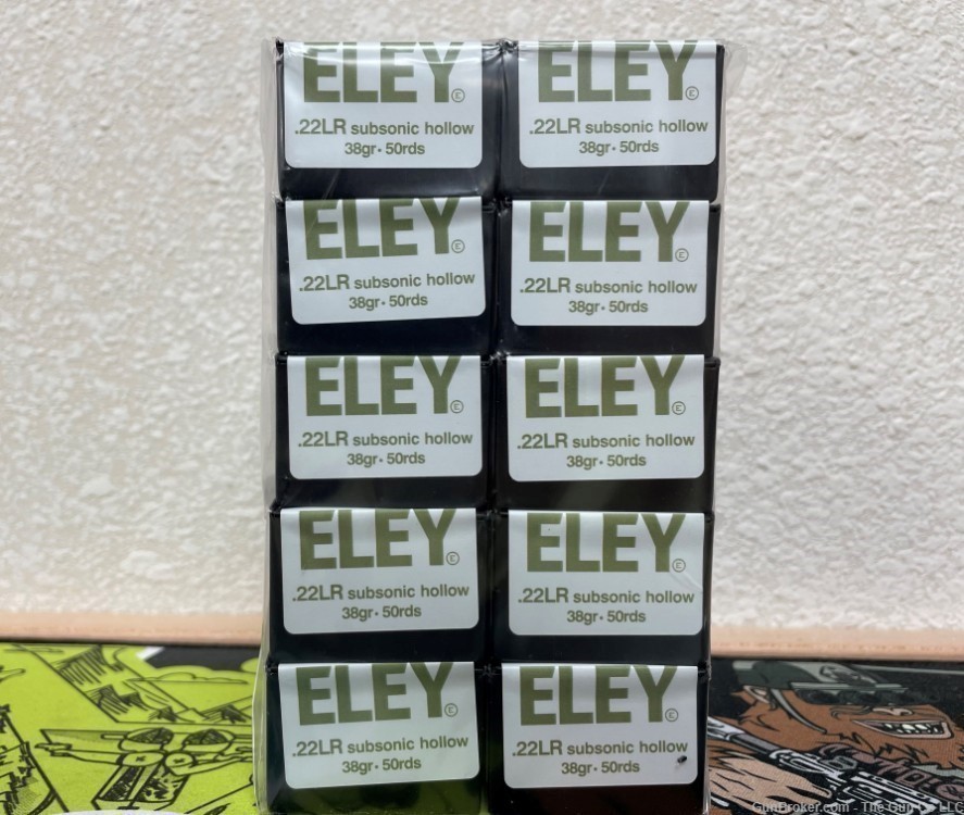 ELEY SUBSONIC 22LR 38GR HP 500 Rounds -img-0