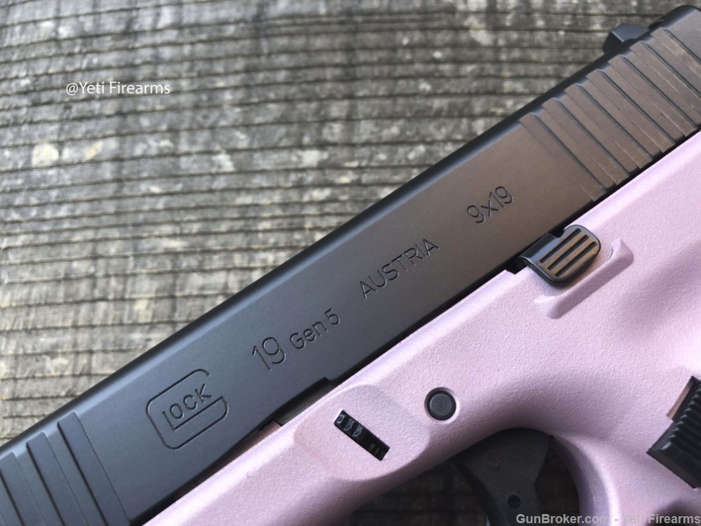 Glock 19 Gen 5 9mm Champagne Pink Cerakote No CC Fee 10rnd Mags-img-4
