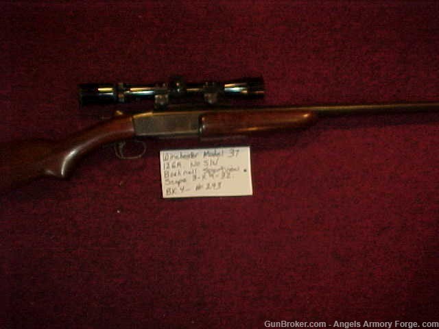 BK#243 - Winchester Model 37 -  12 Gage Shotgun with Bushnell Scope-img-6
