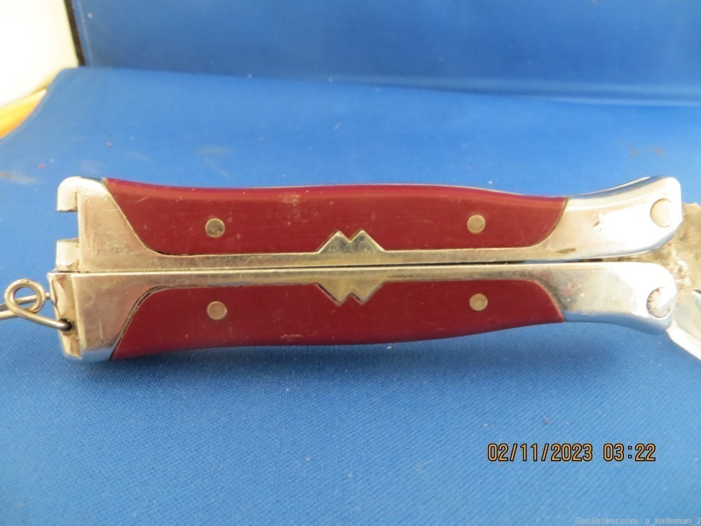 Vintage SAF-T-SHEATH Knife Waltco Fishing Butterfly-img-5