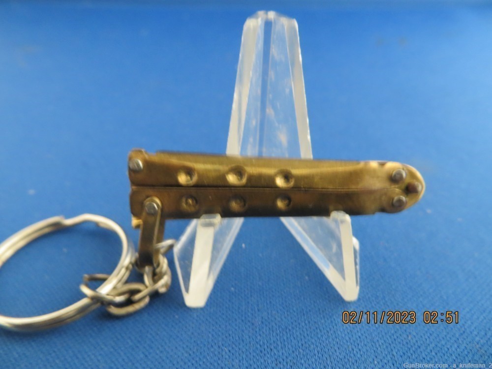 Vintage Handmade Philippine Butterfly Keychain Knife-img-4