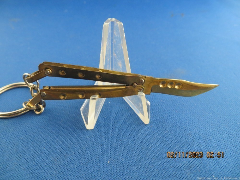 Vintage Handmade Philippine Butterfly Keychain Knife-img-2