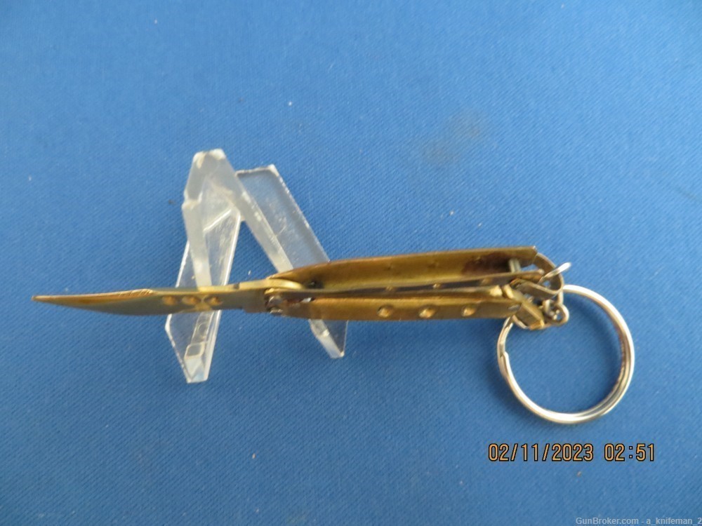 Vintage Handmade Philippine Butterfly Keychain Knife-img-1