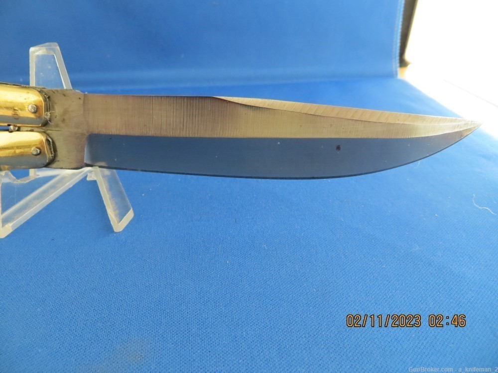 Vintage Handmade Philippine Butterfly Batangas Knife Wood and Brass -img-4