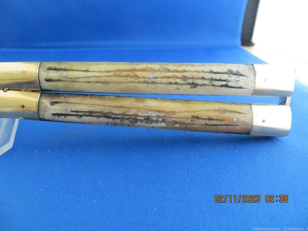 Vintage Handmade Philippine Butterfly Batangas Knife Stag -img-2