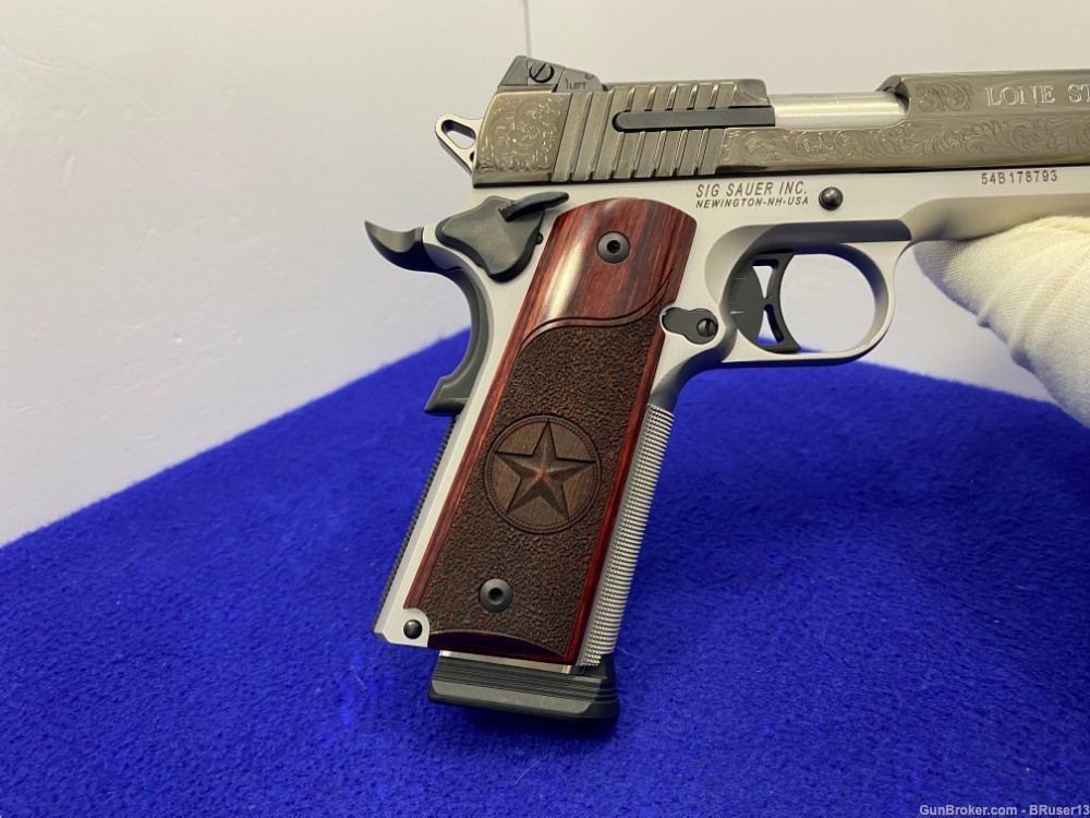 2018 Sig Sauer 1911 Engraved Texas .45ACP 2-Tone *GORGEOUS LIMITED EDITION*-img-42