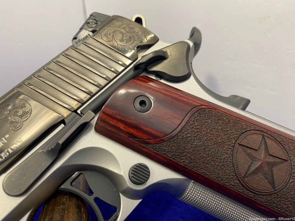 2018 Sig Sauer 1911 Engraved Texas .45ACP 2-Tone *GORGEOUS LIMITED EDITION*-img-7