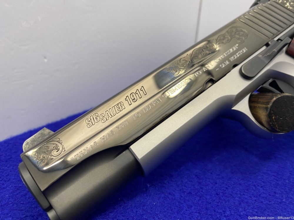 2018 Sig Sauer 1911 Engraved Texas .45ACP 2-Tone *GORGEOUS LIMITED EDITION*-img-11