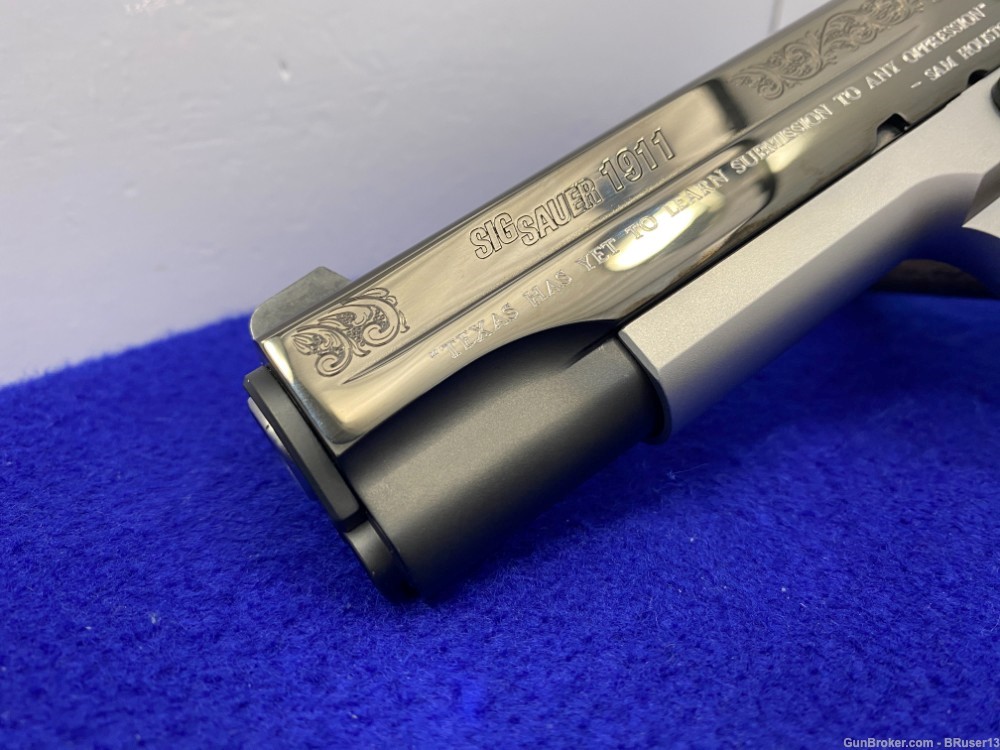 2018 Sig Sauer 1911 Engraved Texas .45ACP 2-Tone *GORGEOUS LIMITED EDITION*-img-12