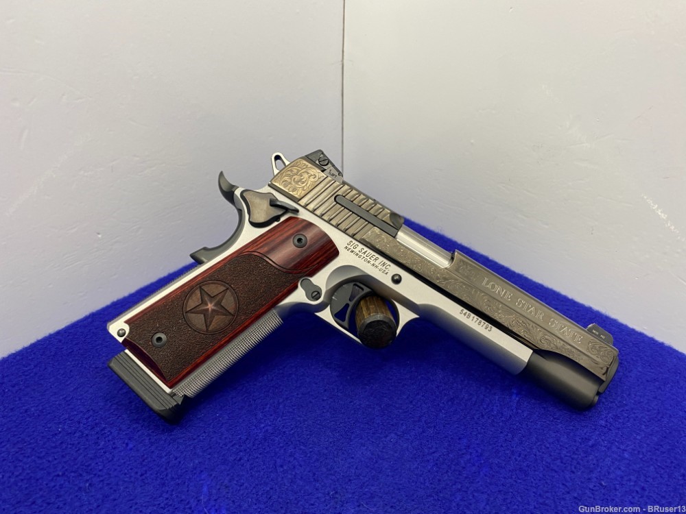 2018 Sig Sauer 1911 Engraved Texas .45ACP 2-Tone *GORGEOUS LIMITED EDITION*-img-18