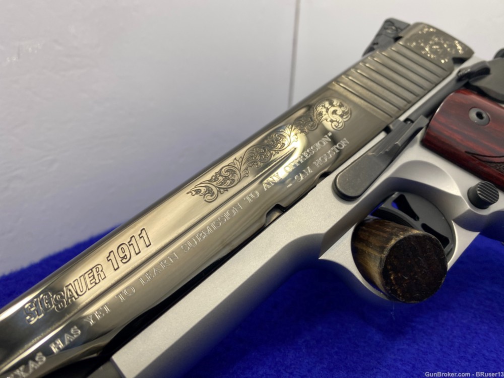2018 Sig Sauer 1911 Engraved Texas .45ACP 2-Tone *GORGEOUS LIMITED EDITION*-img-10