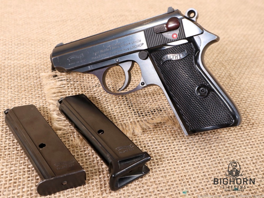 Walther, Interarms, PPK/S. .380ACP/9mm Kurz, 7+1, Blued Steel with 2 Mags-img-0