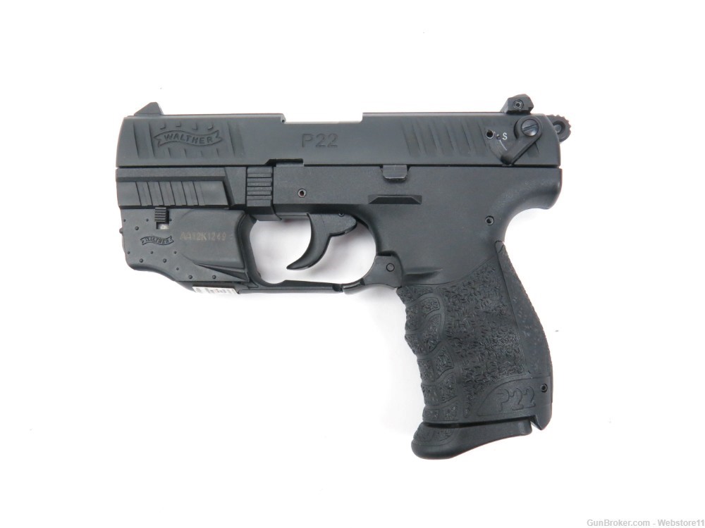 Walther P22 3.5" 22LR Semi-Automatic Pistol w/ Laser, Magazine, Hard Case-img-0
