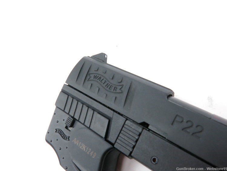 Walther P22 3.5" 22LR Semi-Automatic Pistol w/ Laser, Magazine, Hard Case-img-2