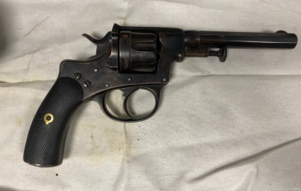 Rare Brevet Nagant 1878/86 Imp 9.4mm Belgian Commissioned Officers Revolver-img-1