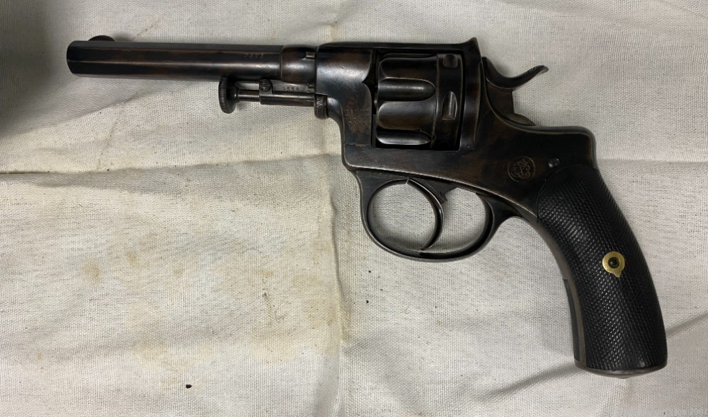 Rare Brevet Nagant 1878/86 Imp 9.4mm Belgian Commissioned Officers Revolver-img-0