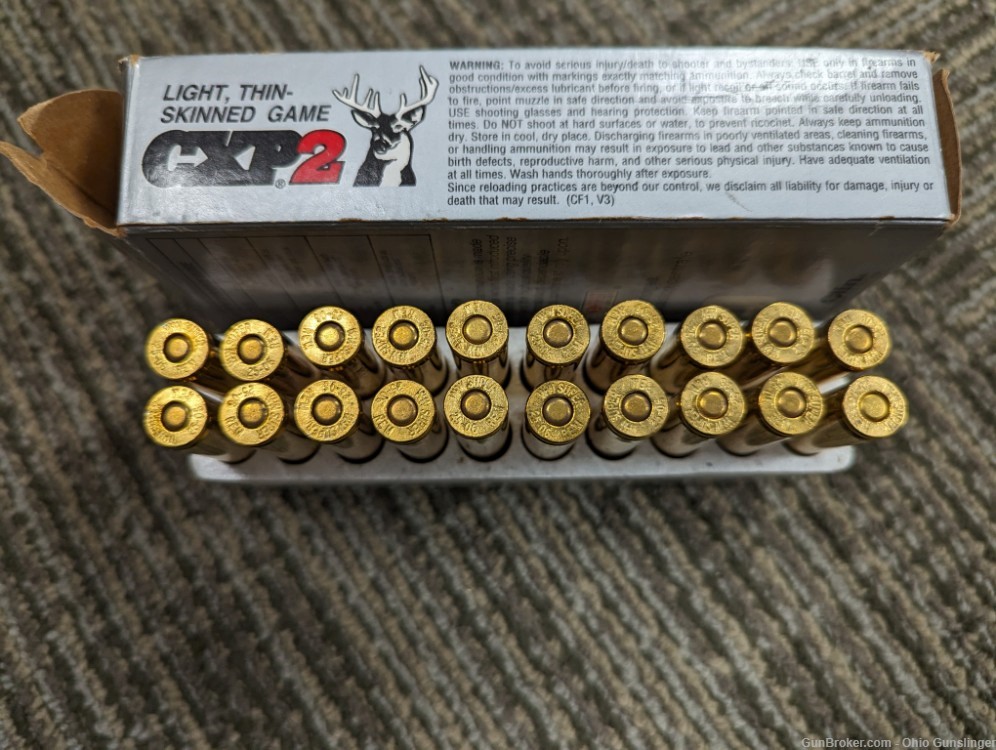 20 Rds Winchester .25-06 Rem Ammo 120 Gr Positive Expanding HP - FREE SHIP-img-1