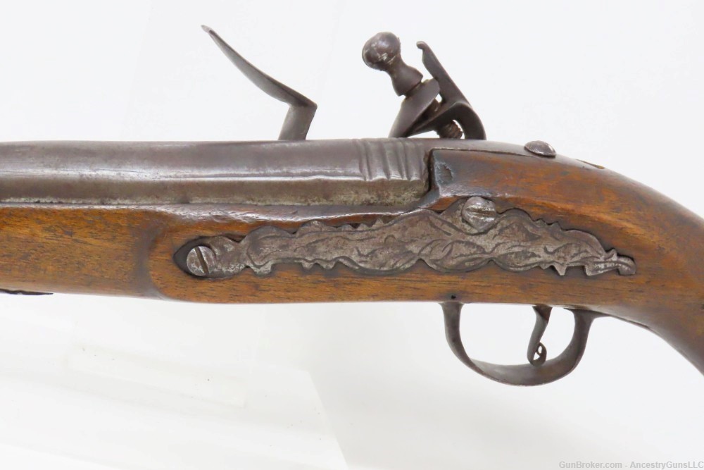ENGRAVED 1700s Antique EUROPEAN FLINTLOCK 62 Caliber Martial Pistol Sidearm-img-15