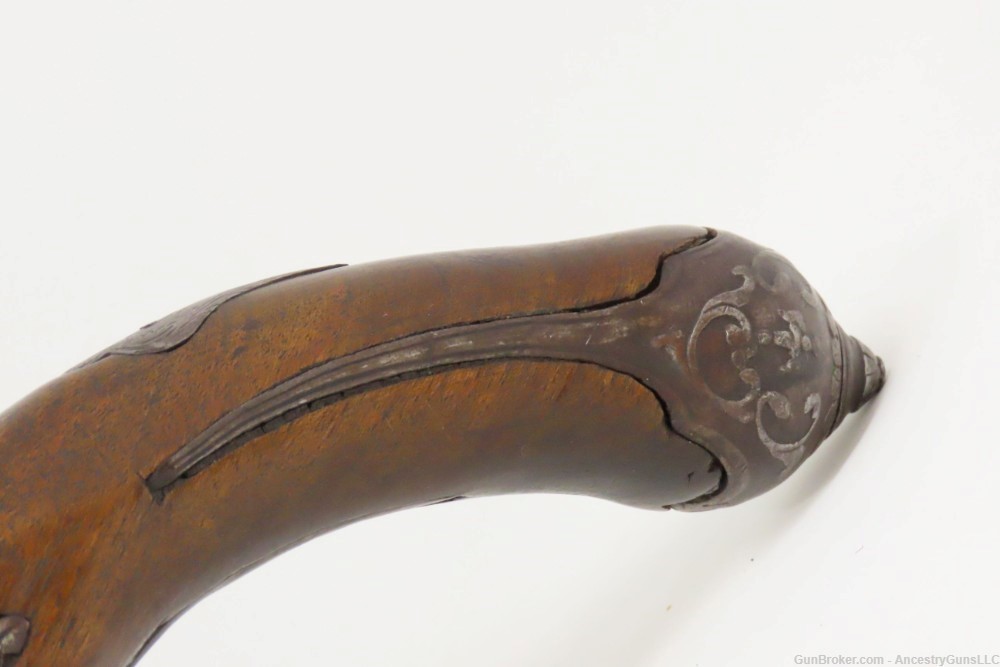 ENGRAVED 1700s Antique EUROPEAN FLINTLOCK 62 Caliber Martial Pistol Sidearm-img-14