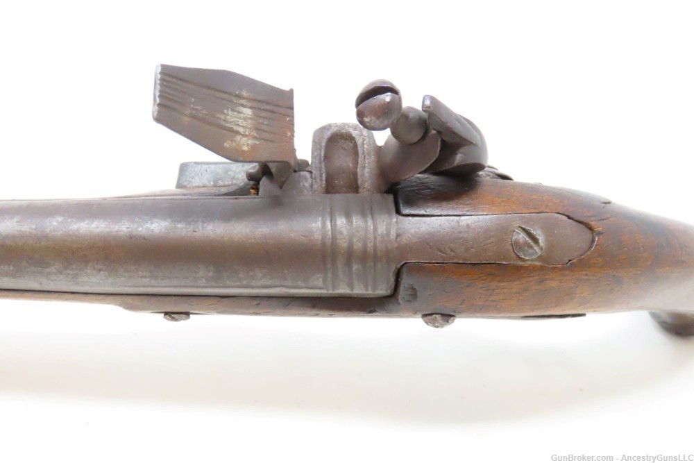 ENGRAVED 1700s Antique EUROPEAN FLINTLOCK 62 Caliber Martial Pistol Sidearm-img-8