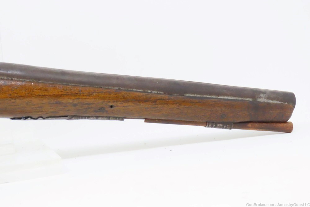 ENGRAVED 1700s Antique EUROPEAN FLINTLOCK 62 Caliber Martial Pistol Sidearm-img-4