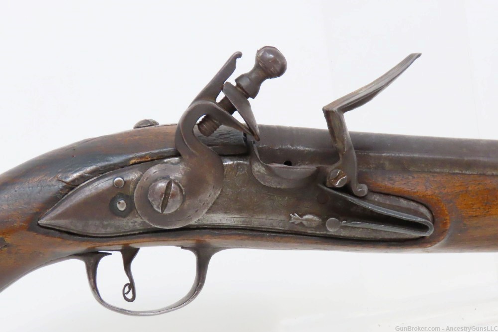 ENGRAVED 1700s Antique EUROPEAN FLINTLOCK 62 Caliber Martial Pistol Sidearm-img-3