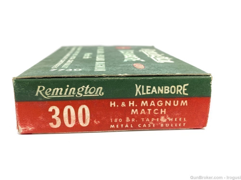 Remington .300 H&H Mag MATCH Vintage Full Box 180 Gr Taper Heel-img-5