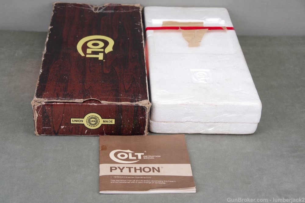 Excellent 1981 Colt Python 357 Magnum 8'' Nickel with Box-img-4