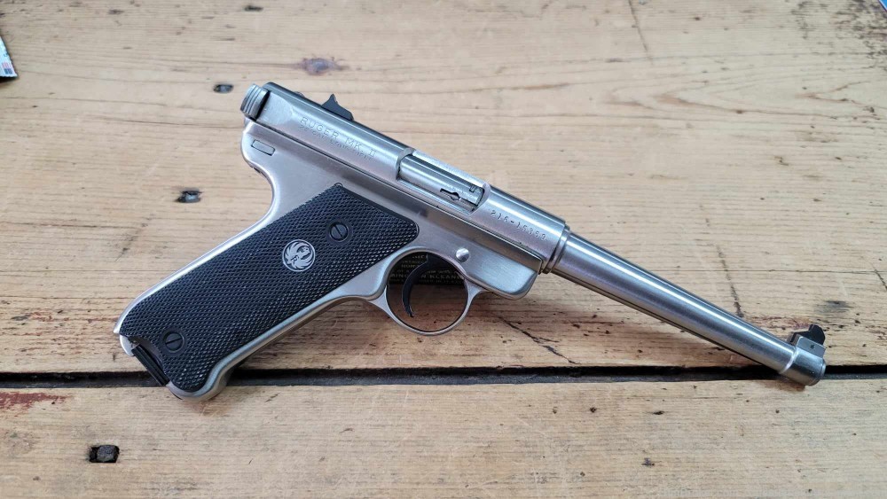 Ruger MK II 22lr stainless pistol -img-0
