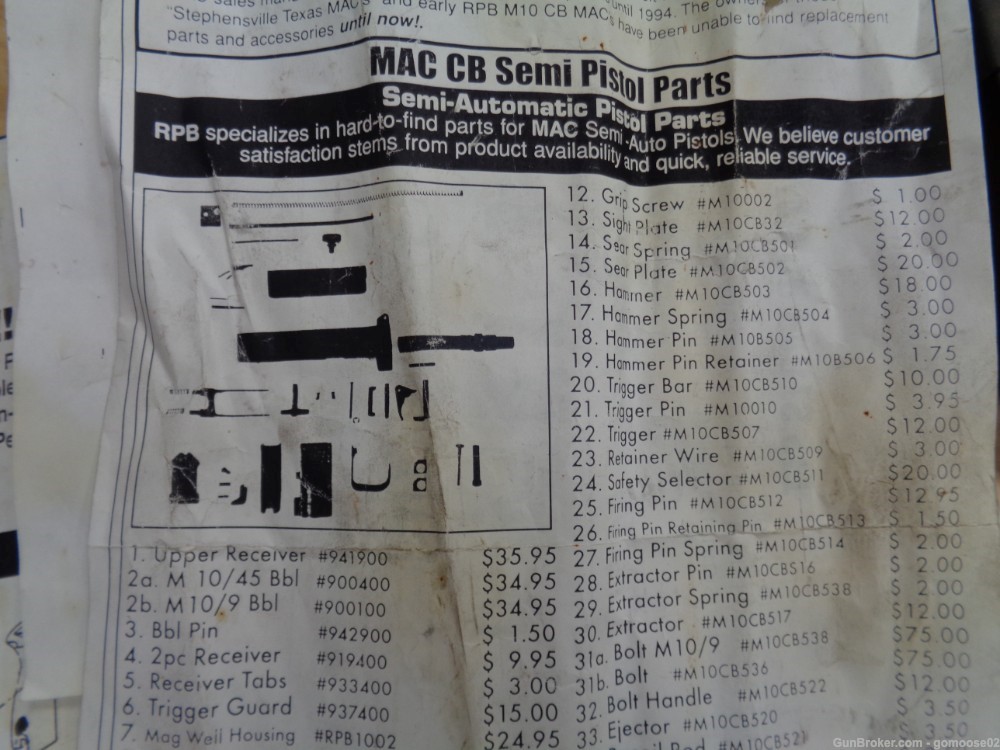 MAC 11 10 9mm 45 Auto Parts Kit Cobray SWD Upper Receiver Mag KITS WE TRADE-img-25