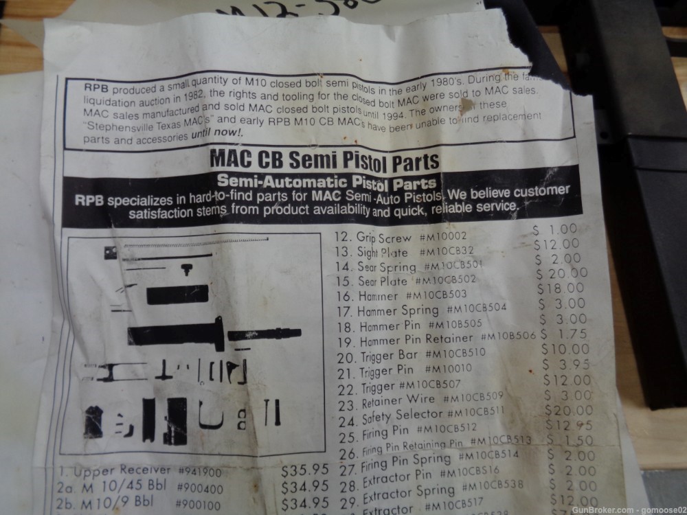 MAC 11 10 9mm 45 Auto Parts Kit Cobray SWD Upper Receiver Mag KITS WE TRADE-img-24