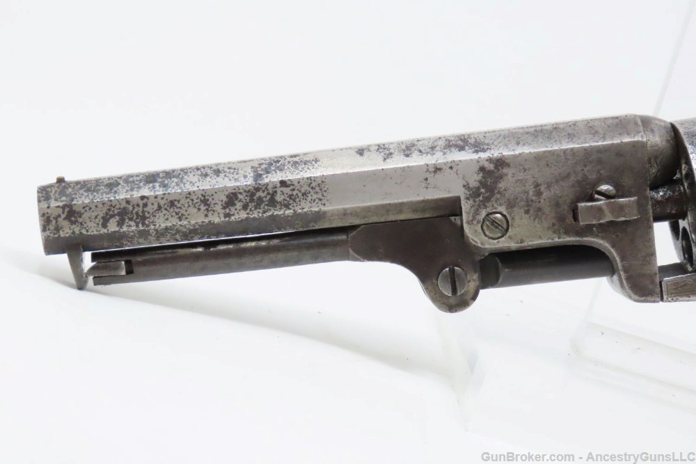 ENGRAVED Antique CIVIL WAR Era MANHATTAN ARMS .31 Caliber POCKET Revolver  -img-3