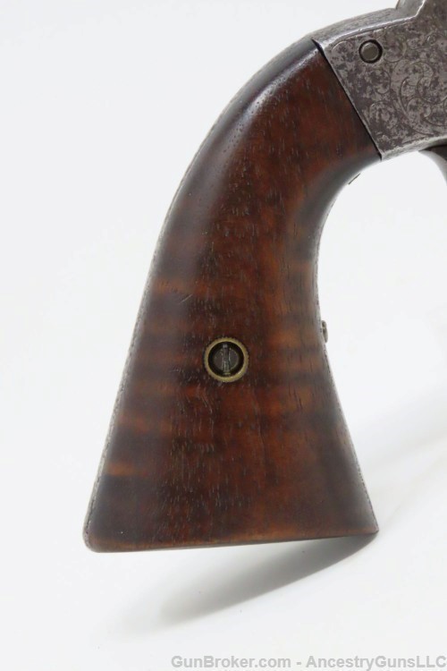 ENGRAVED Antique CIVIL WAR Era MANHATTAN ARMS .31 Caliber POCKET Revolver  -img-15