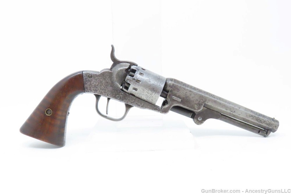 ENGRAVED Antique CIVIL WAR Era MANHATTAN ARMS .31 Caliber POCKET Revolver  -img-14
