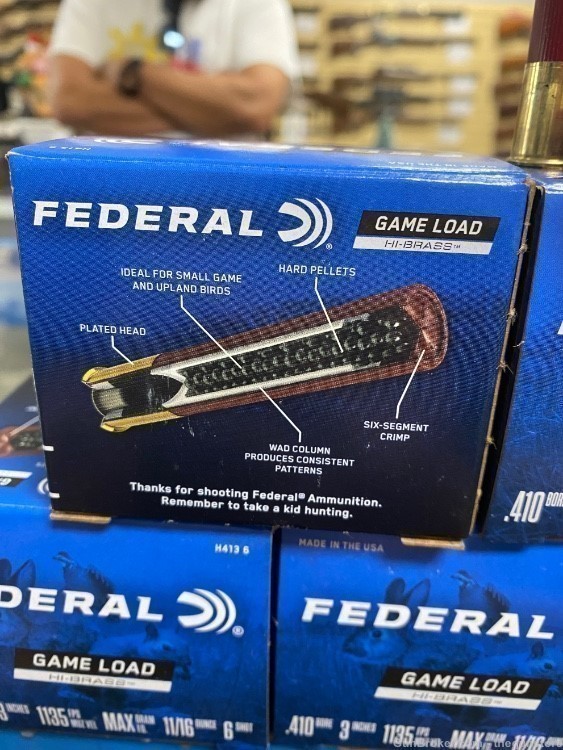 Federal 410 GA #6 3 INCH MAGNUM - 125 Rounds PRICED PROPER! Ships FAST!-img-2