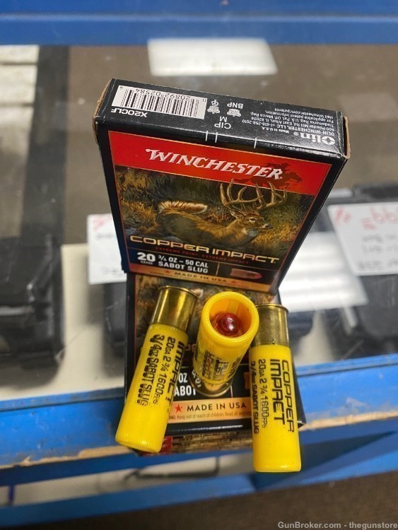 Winchester COPPER IMPACT 20GA Sabot Slugs - 25Rds of GREATNESS WE SHIP FAST-img-1