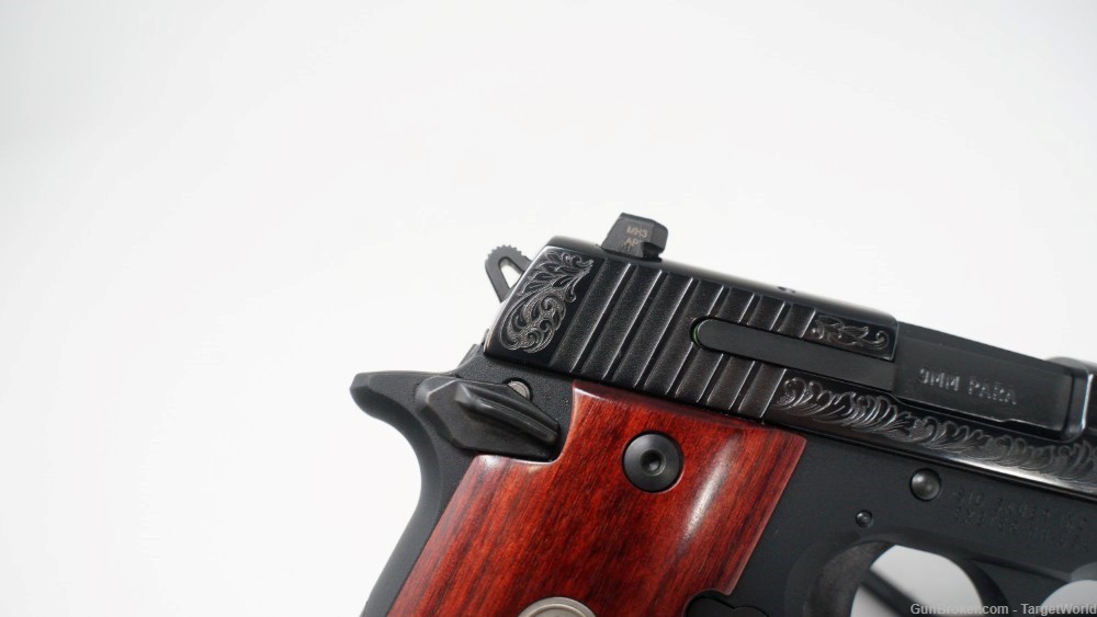 SIG SAUER P938 ENGRAVED ROSEWOOD 9MM NITRON 7 ROUNDS (10306)-img-4